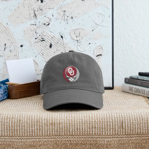 University of Oklahoma Grateful Dead Stealie Dad Hat - charcoal